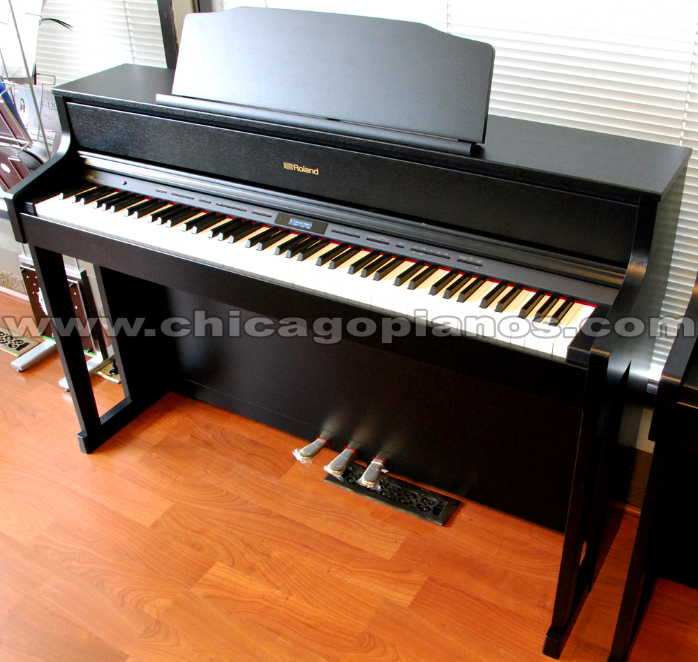 Roland HP605 Contemporary Black Digital Upright Piano